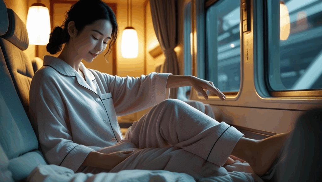 寝台列車「サンライズ出雲・瀬戸」の列車内でできる運動やストレッチを紹介