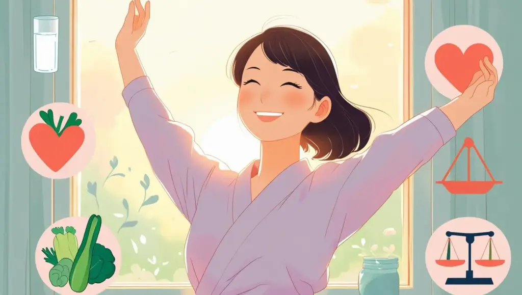 我慢しない食生活ダイエットできれいになった前向きな女性