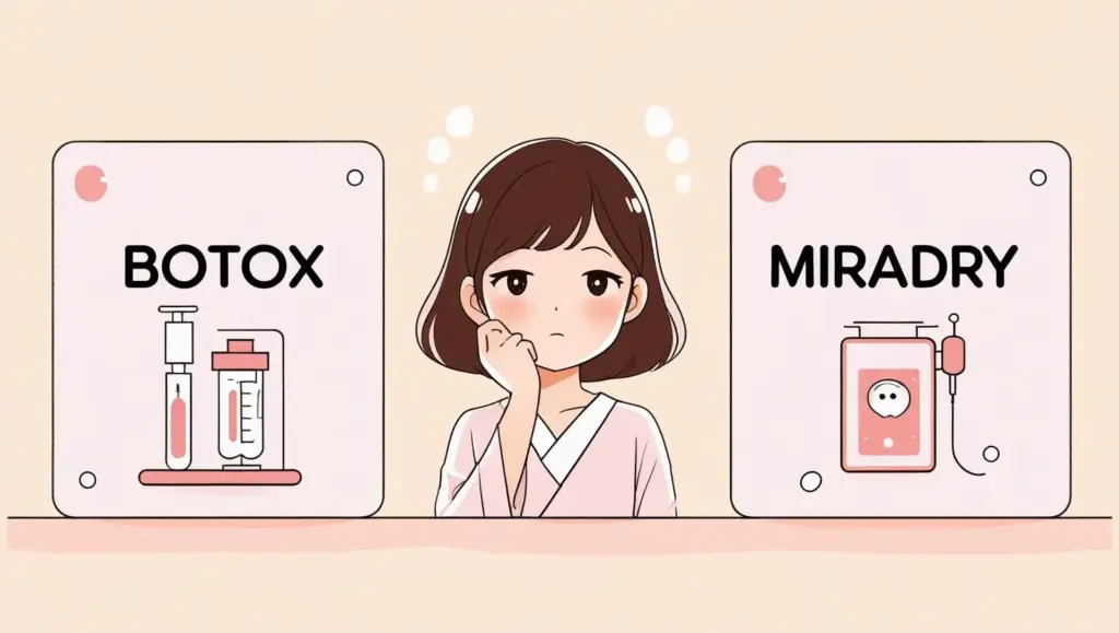 ワキボトックスとミラドライの効果の違いについて