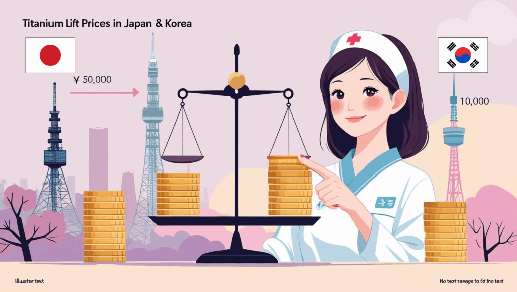 日本と韓国のチタニウムリフトの費用の違い