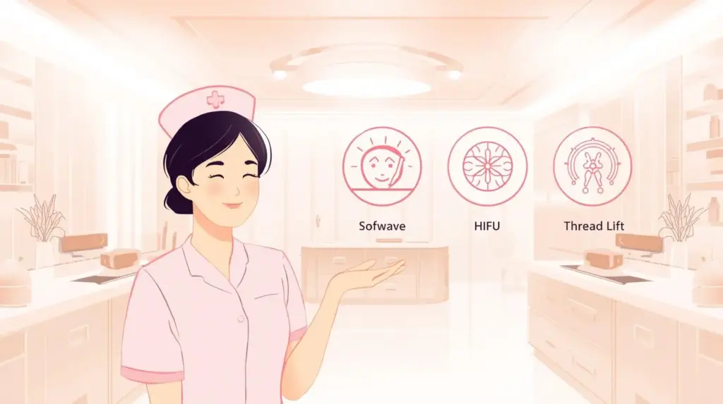 ソフウェーブとハイフ、糸リフト、チタニウムリフティングとの違いを解説